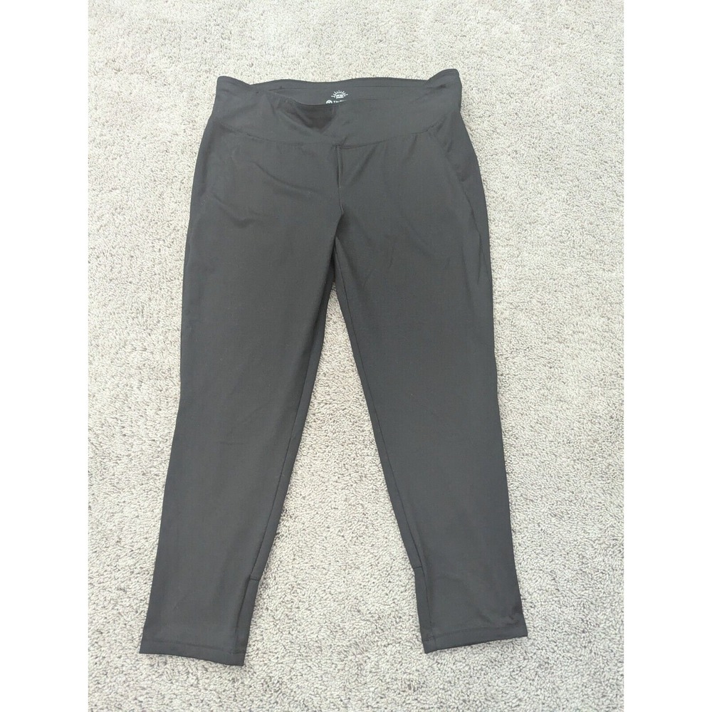 T by Talbots Capri Pants Womens Extra Large Pull On‎ Crop Stretch Black